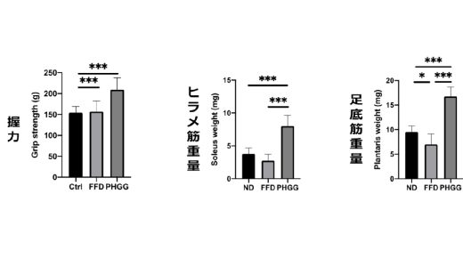 グアー豆食物繊維、糖尿病モデルマウスのサルコペニア肥満を抑制することが明らかに第 19 回日本機能性食品医用学会総会で発表